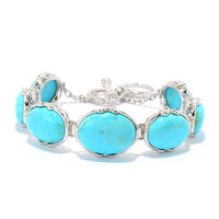 Zilveren armband met een Blauwe Kingman Mohave Turkoois (Dallas Prince Designs)
