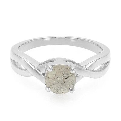 Zilveren ring met een spectroliet