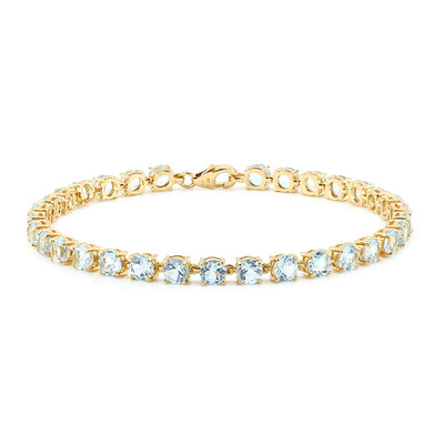 Zilveren armband met hemel-blauwe topaasstenen