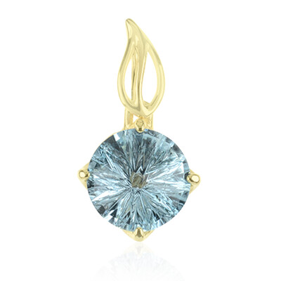 Gouden hanger met een hemel-blauwe topaas (dagen)
