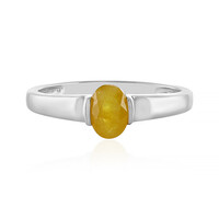Zilveren ring met een Gele Madagaskar Saffier