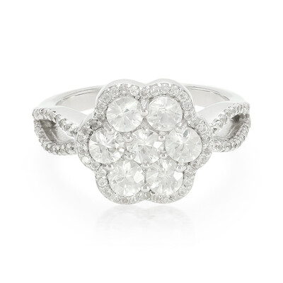 Zilveren ring met zirkonen