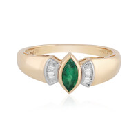 Gouden ring met een Zambia-smaragd