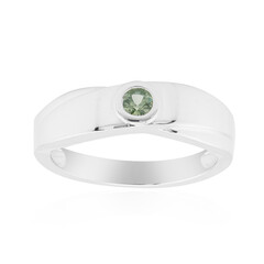 Zilveren ring met een Groene Tuléar Saffier (Pallanova)