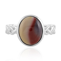 Zilveren ring met een mookaiet