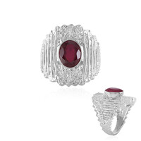 Zilveren ring met een Madagaskar Robijn (de Melo)