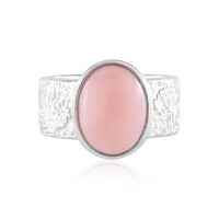 Zilveren ring met een roze opaal (de Melo)
