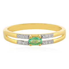 Zilveren ring met een Columbiaanse smaragd