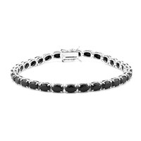 Zilveren armband met zwarte spinelstenen