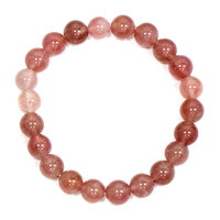 Armband met rozen kwartskristallen