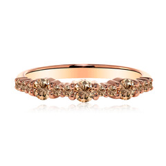 Gouden ring met SI1 Argyle Rose De France Diamanten