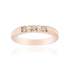 Gouden ring met SI1 Argyle Rose De France Diamanten