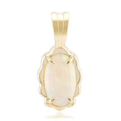 Gouden hanger met een Braziliaanse witte opaal