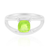 Zilveren ring met een Braziliaanse Groene Opaal