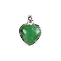 Zilveren hanger met een chrysopraas