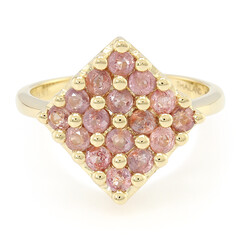 Gouden ring met Onverhitte Padparadscha Saffieren (AMAYANI)