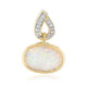 Gouden hanger met een Braziliaanse witte opaal