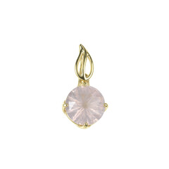 Gouden hanger met een rozen kwarts