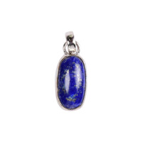 Zilveren hanger met een lapis lazuli