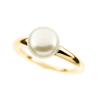 Zilveren ring met een parel