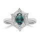 Platina ring met een Braziliaanse alexandriet (CIRARI)