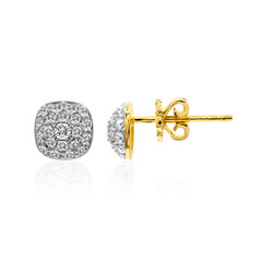 Gouden oorbellen met IF Diamanten (D)