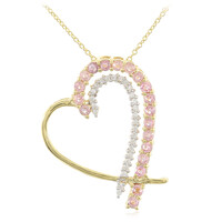 Gouden halsketting met Onverhitte Padparadscha Saffieren (AMAYANI)