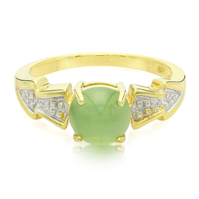 Zilveren ring met een keizerlijk chrysopraas