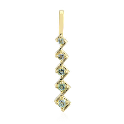Gouden hanger met een Nigeriaanse Mintgroene Beril