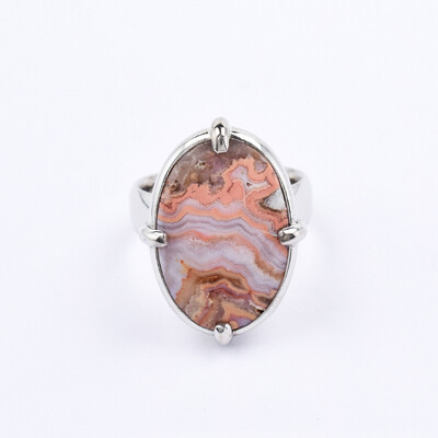 Zilveren ring met een Kant Agaat