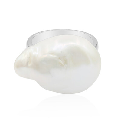 Zilveren ring met een zoetwater kweekparel (TPC)