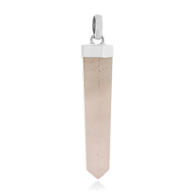 Zilveren hanger met een rozen kwarts