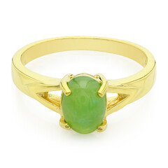 Zilveren ring met een keizerlijk chrysopraas