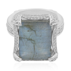 Zilveren ring met een labradoriet (Dallas Prince Designs)