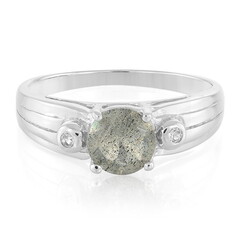 Zilveren ring met een spectroliet