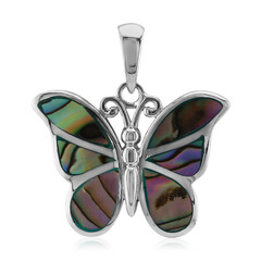 Zilveren hanger met Abalone schelpen