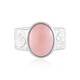Zilveren ring met een roze opaal (de Melo)