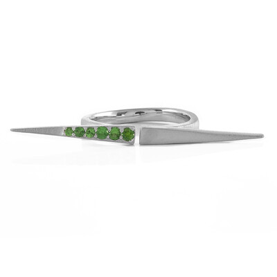 Zilveren ring met tsavorieten