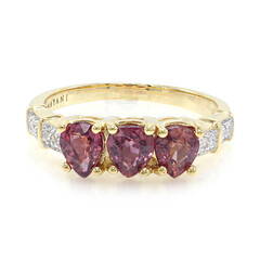 Gouden ring met Onverhitte Padparadscha Saffieren (AMAYANI)