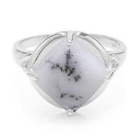 Zilveren ring met een dendrieten agaat