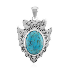 Zilveren hanger met een Blauwe Kingman Mohave Turkoois (Art of Nature)