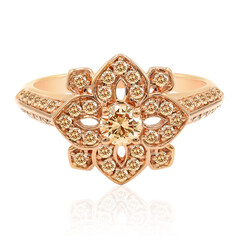 Gouden ring met een SI1 Argyle Rose De France Diamant