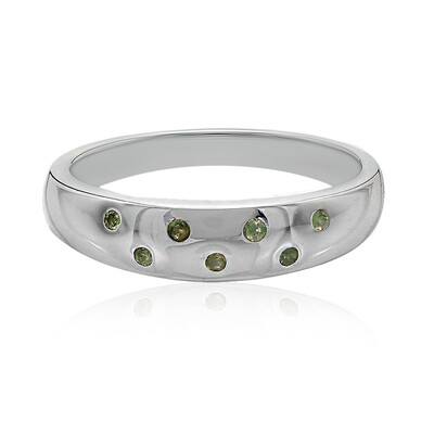 Zilveren ring met alexandrieten