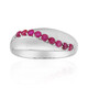 Zilveren ring met Birmese Robijnen (Pallanova)
