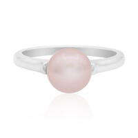 Zilveren ring met een zoetwater kweekparel