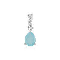 Zilveren hanger met een Blauwe Onyx
