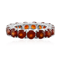 Zilveren ring met hessoniet granaten