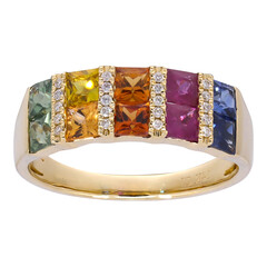 Gouden ring met saffieren (CIRARI)