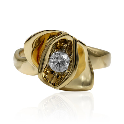Gouden ring met een IF Diamant (D) (Annette)