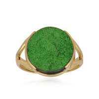 Zilveren ring met een Uwarowiet